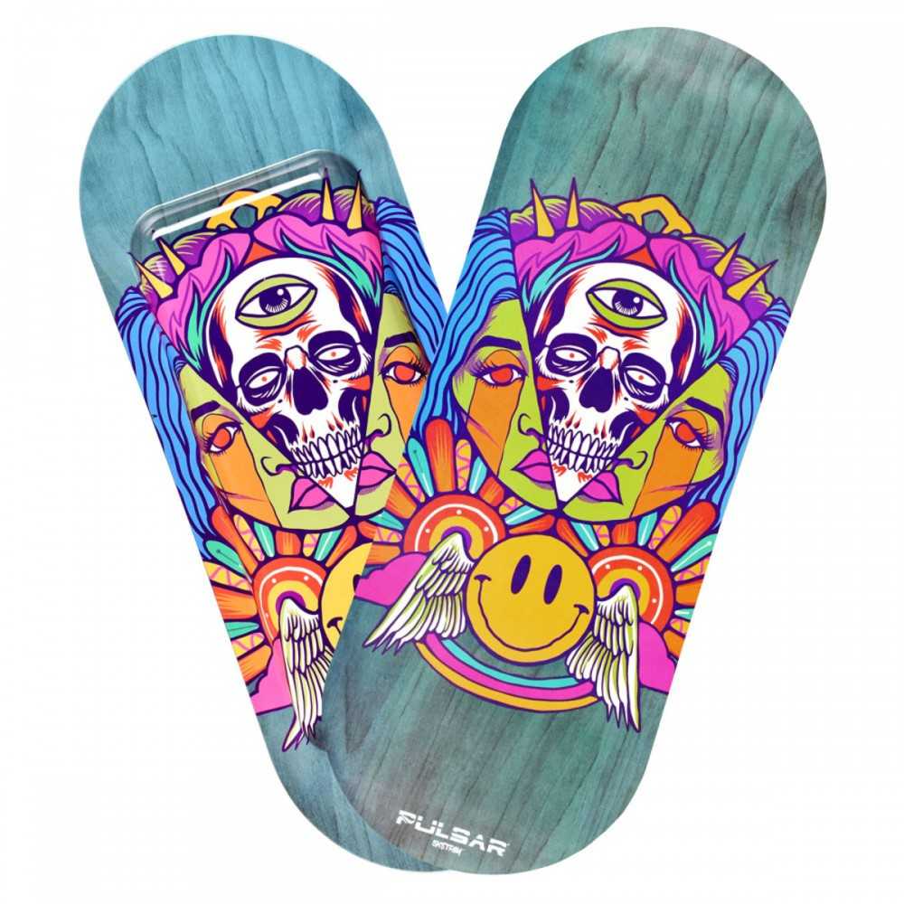 Tablett zum Rollen + Deckel SK8Tray "Trippin" Pulsar Tablett zum Rollen