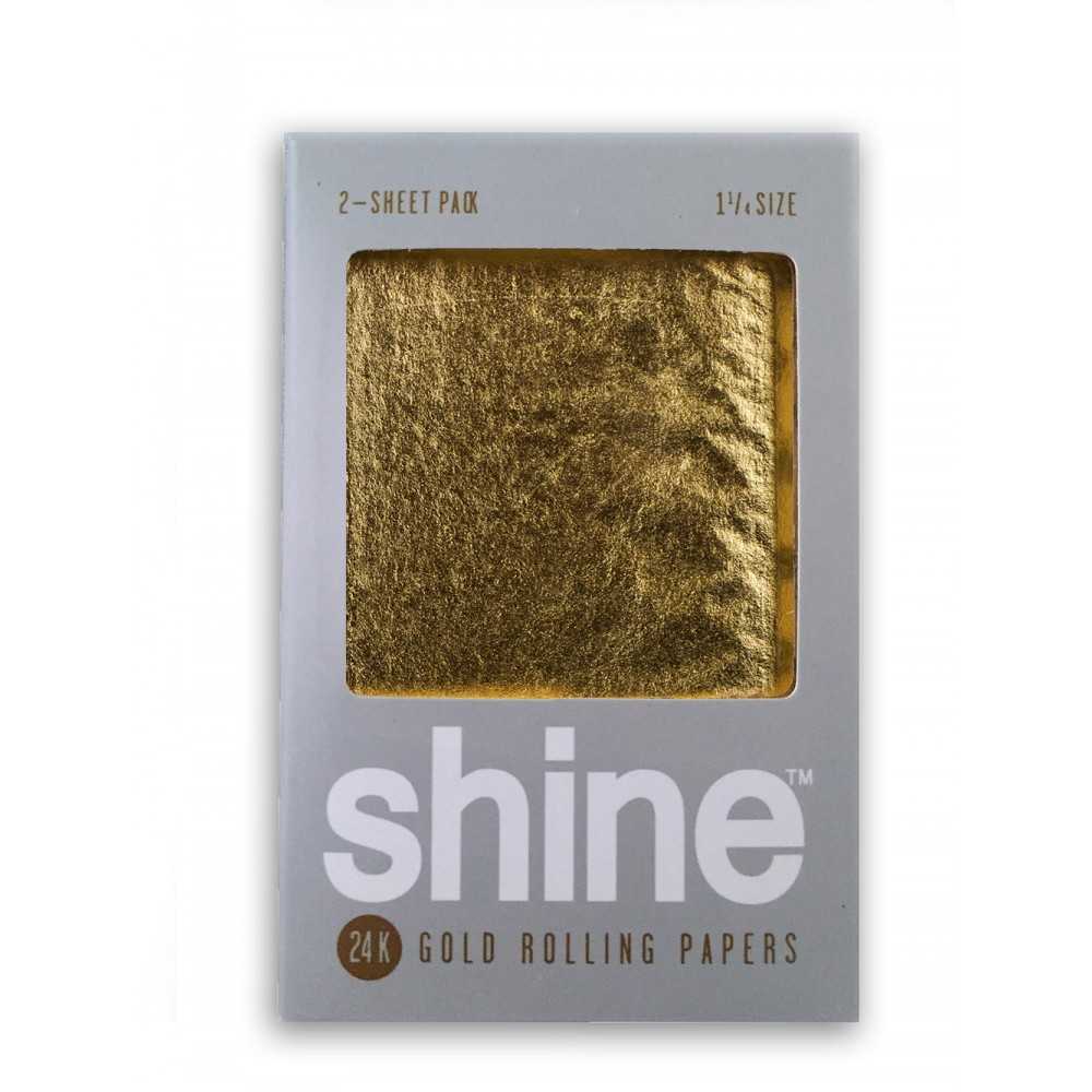 Shine Carta 24k 2 fogli di carta da rotolamento oro 1 1/4 di dimensione Shine Foglio di laminazione