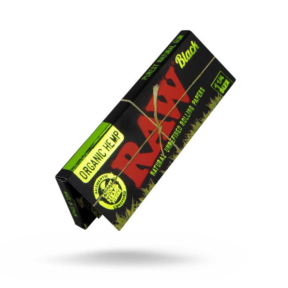 Feuille Raw Black Organic Bio Hemp 1 1/4 RAW Accessoires fumeurs