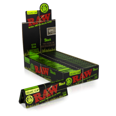 Blattkarton Raw Black Organic Bio Hemp 1 1/4 RAW Raucherzubehör