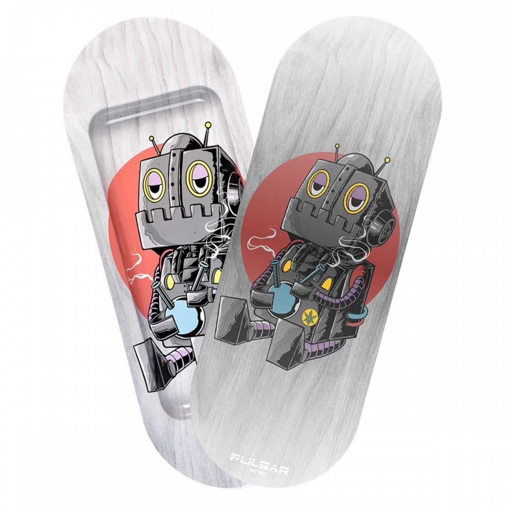 Rolling Tray + Deckel Pulsar SK8Tray 3D Lid "Dope Bot" Pulsar Tablett zum Rollen