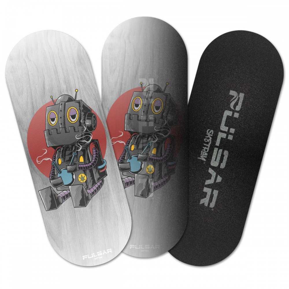 Rolling Tray + Deckel Pulsar SK8Tray 3D Lid "Dope Bot" Pulsar Tablett zum Rollen