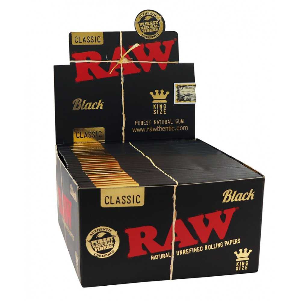 box Raw Black King Size RAW Rolling sheet