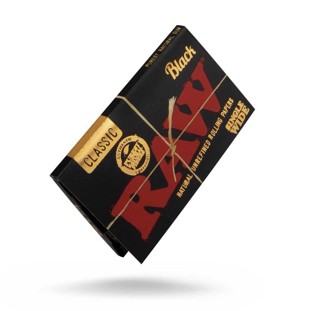 box Raw Black Single Wide 1/2 RAW Rolling sheet