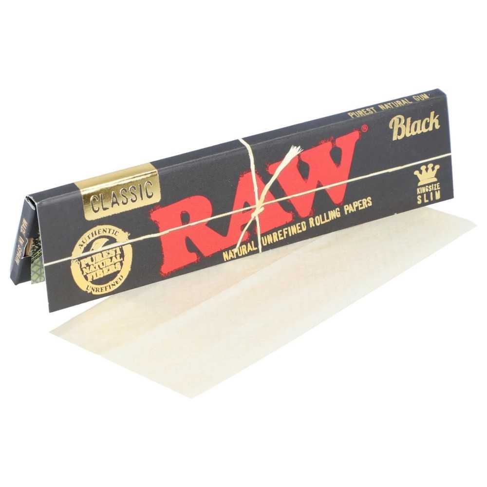 BOX Raw Black King Size Slim RAW Blatt zum Rollen