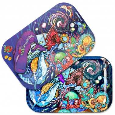 Psychedelic Ocean" 3D rolling tray Pulsar Rolling tray