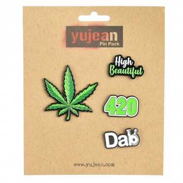 Cannabis Enamel Pin Pack (4 pieces) Yujean Products