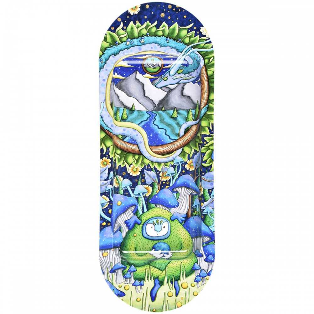SK8Tray 3D Lid "Remembering How To Listen" vassoio rotante + coperchio Pulsar Vassoio di rotolamento