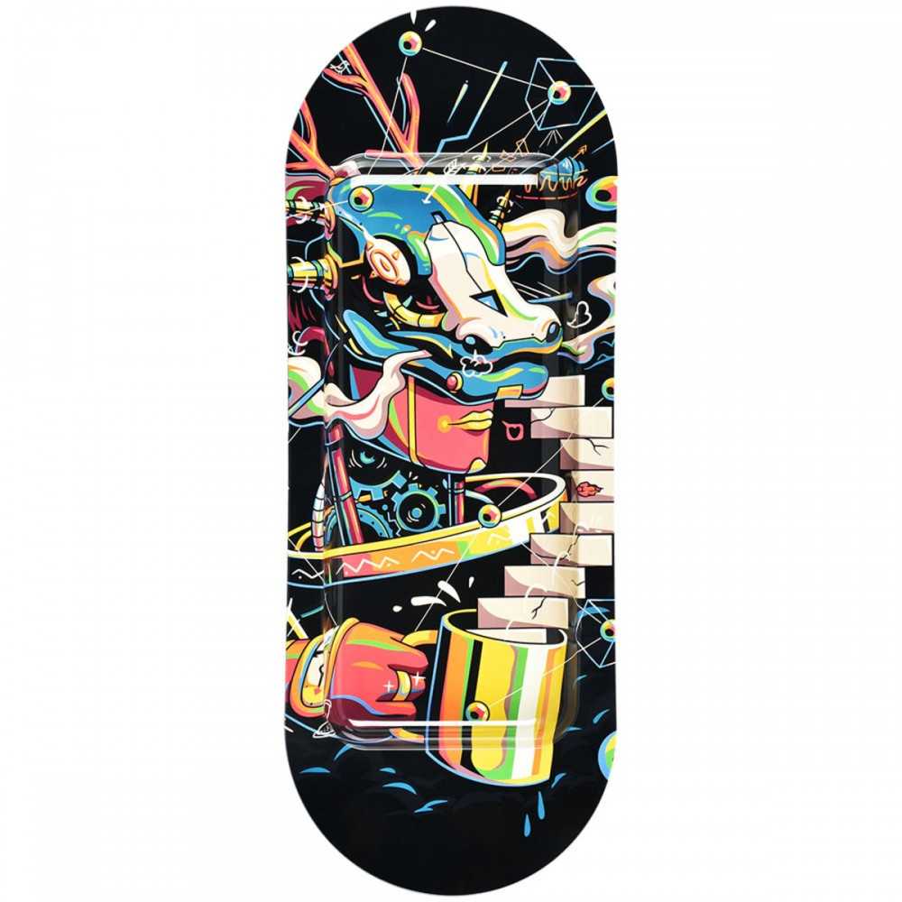 Tablett zum Rollen + Deckel Pulsar SK8Tray 3D Lid "Dragon Coffee Break" Pulsar Tablett zum Rollen
