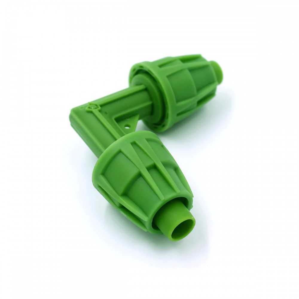 Micro gocciolatore FloraFlex - Raccordo per tubi da 16-17 mm - Gomito Floraflex Prodotti