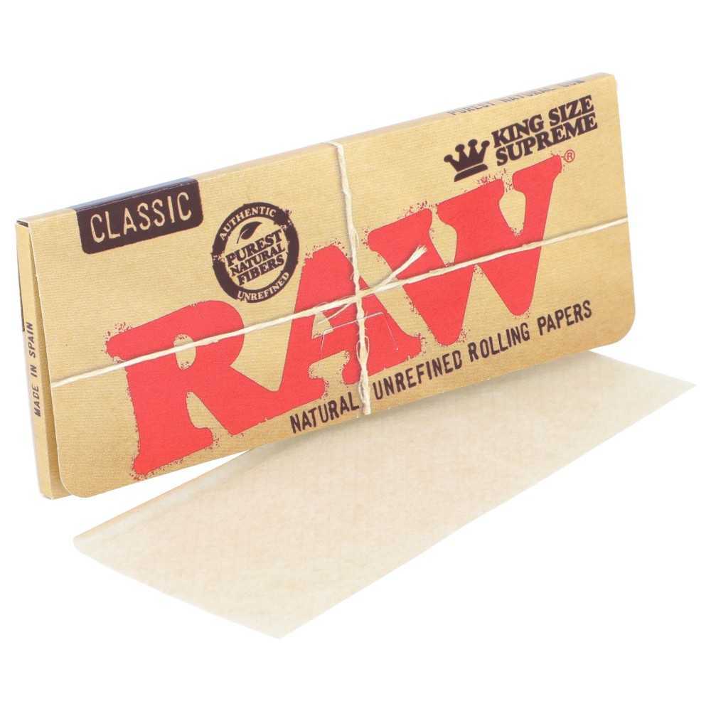 Carton of Raw King Size "Supreme" (40 packs) RAW Rolling sheet