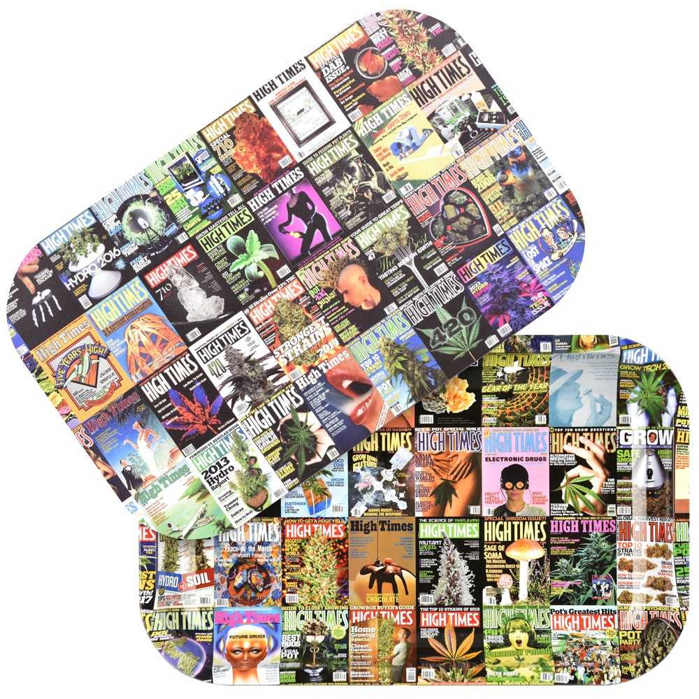 High Times "Covers Collage" vassoio arrotolabile Piccolo Pulsar Vassoio di rotolamento