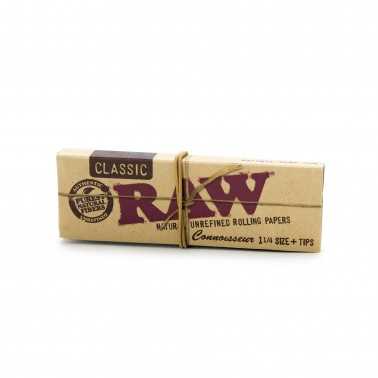 Raw Classic Connoisseur 11/4 + tips RAW Feuille à rouler