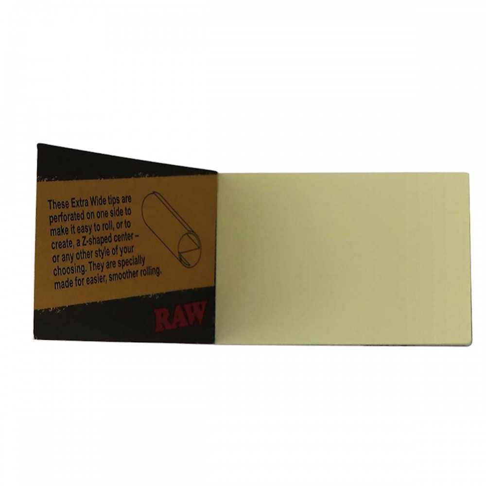 RAW Black Extra Wide Perforated Tips 40pcs RAW Filter (Aktivkohle, Pappe, Zellulose und andere)