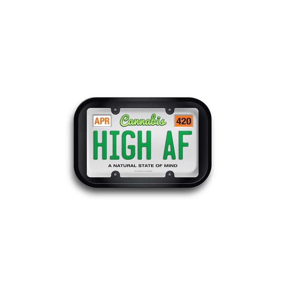 Rolltablett "Hemp License Plate" small Pulsar Tablett zum Rollen