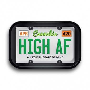 Rolltablett "Hemp License Plate" small Pulsar Tablett zum Rollen