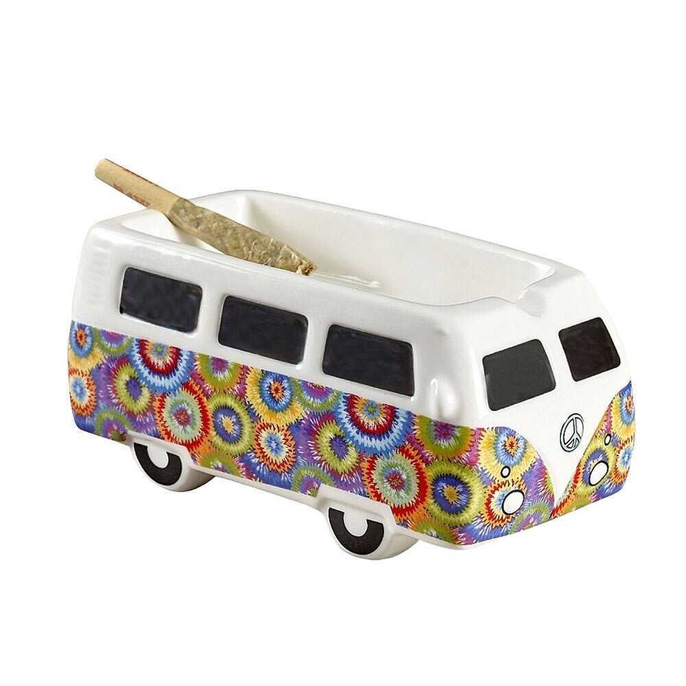 Posacenere vintage in ceramica Hippie Bus Fujima Prodotti
