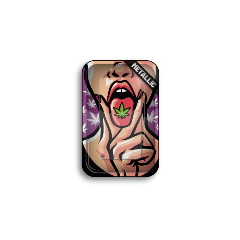 420 Girl" rolling tray medium Fire Flow Rolling tray