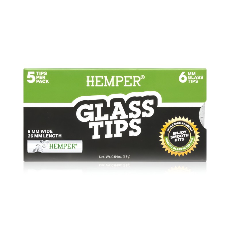 Hemper Glasfilter 6mm (5 Stück) Hemper Filter (Aktivkohle, Pappe, Zellulose und andere)