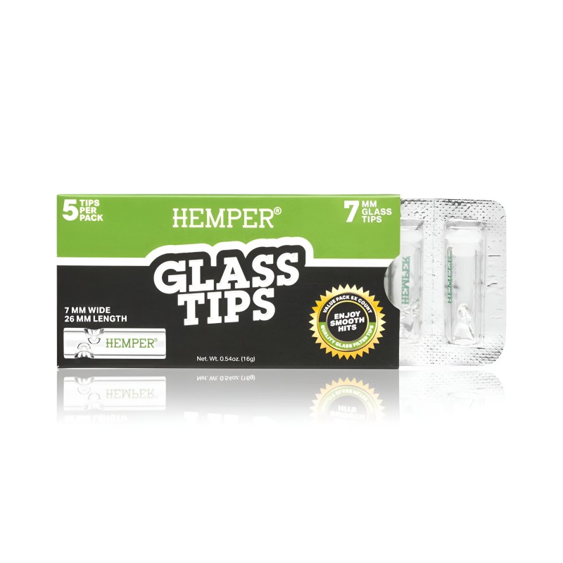 Hemper Glasfilter 7mm (5 Stück) Hemper Filter (Aktivkohle, Pappe, Zellulose und andere)