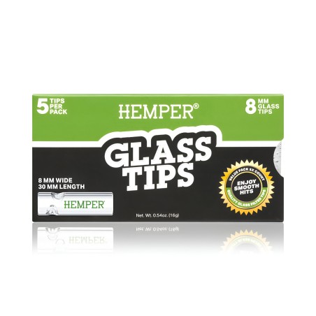 Hemper Glasfilter 8mm (5 Stück) Hemper Filter (Aktivkohle, Pappe, Zellulose und andere)