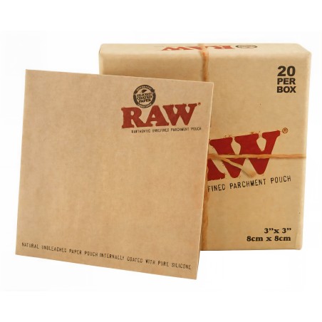 Sacchetto di pergamena grezza 20 pezzi 80X80 mm RAW Carta oleata o carta siliconata