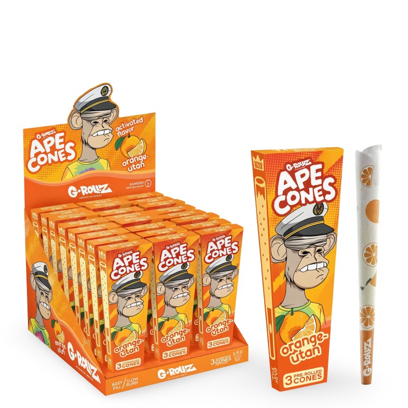 G-Rollz Ape Cones "Orange-utan" 3 Pop Cones G-Rollz Produkte