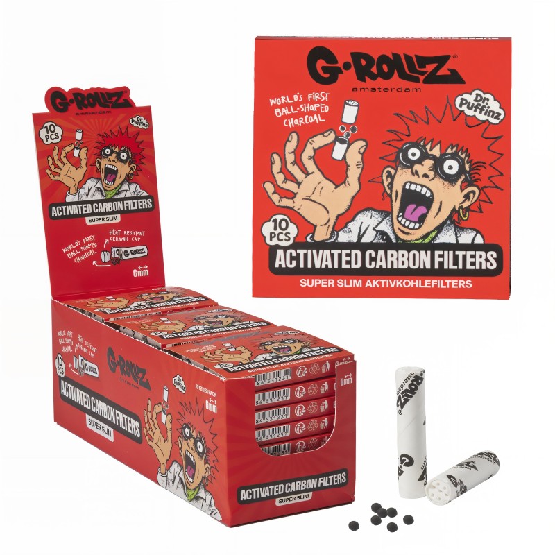 Filtri a carbone attivo G-Rollz Ø6mm Bianco G-Rollz Filtri (carbone attivo, cartone, cellulosa e altri)