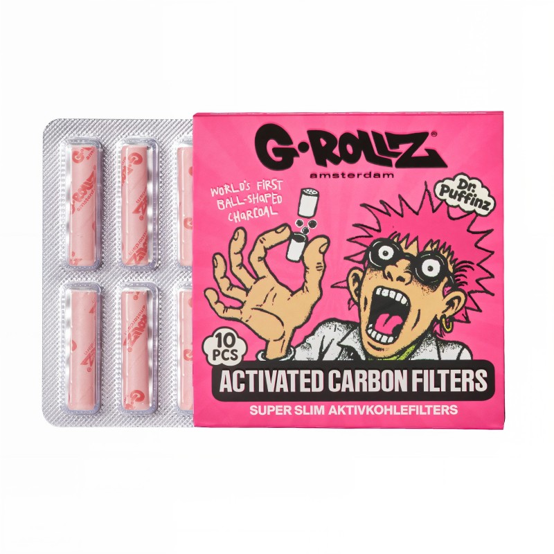 Filtri a carbone attivo G-Rollz Ø6mm Rosa G-Rollz Filtri (carbone attivo, cartone, cellulosa e altri)