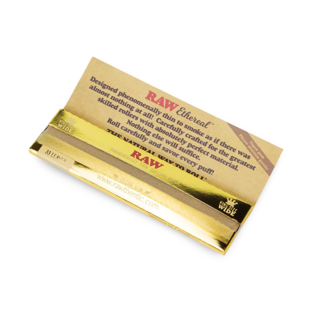 Carton de feuilles à rouler RAW Ethereal King Size Wide RAW Accessoires fumeurs