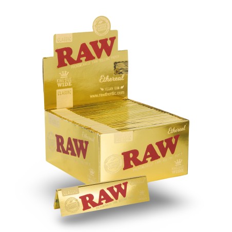 Cartone di cartine da rollare RAW Ethereal King Size Wide RAW Accessori per fumatori
