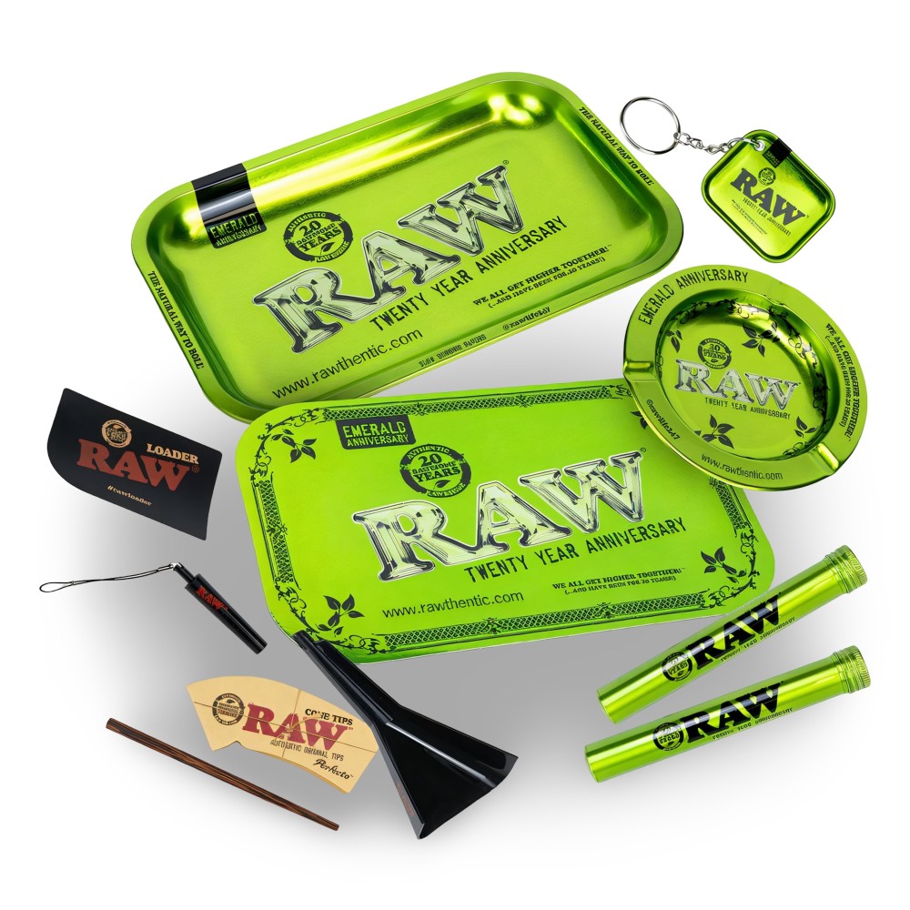 RAW Emerald Anniversary 20 Years Collector's Set RAW Plateau à rouler