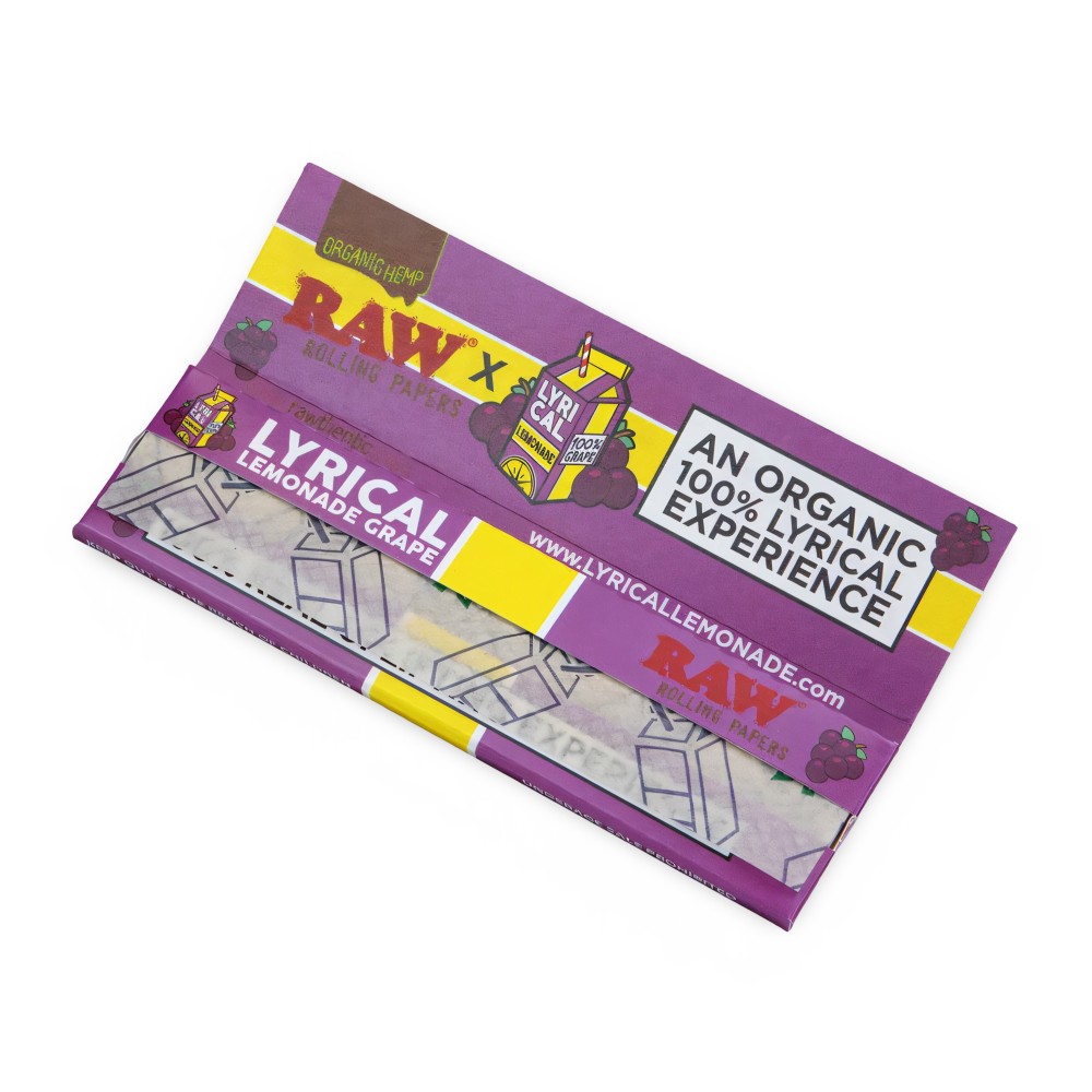 Carton de Feuilles à rouler RAW x Lyrical Lemonade King Size Wide Grape RAW Accessoires fumeurs