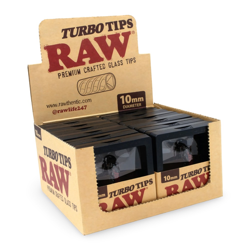 Filtre en verre Raw Turbo Tips 10 mm RAW Filtres (charbon actif, carton, cellulose et autres)