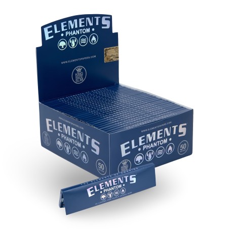Scatola di Elements Phantom King Size Slim Rolling Sheets Elements Papers Prodotti