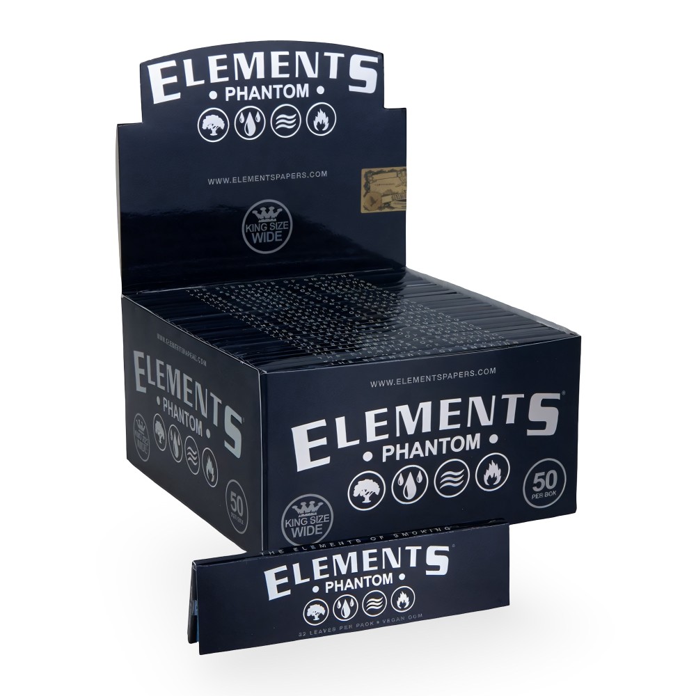 10X Rolling Papers Elements Phantom King Size Wide Elements Papers Produkte