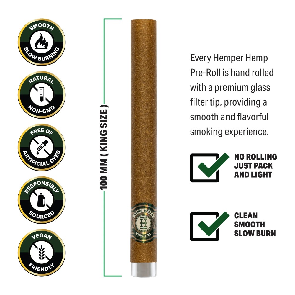 Rotoli di canapa Hemper Mango + punte di vetro King Size Hemper Accessori per fumatori