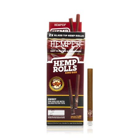 Rotoli di canapa Hemper Sweet + punte di vetro King Size Hemper Accessori per fumatori