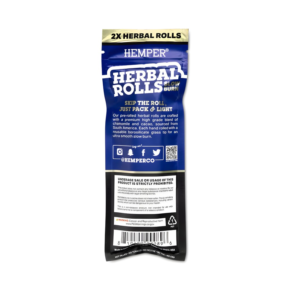 Hemper Herbal Rolls Wild Berry + Glass Tips King Size Hemper Accessoires fumeurs