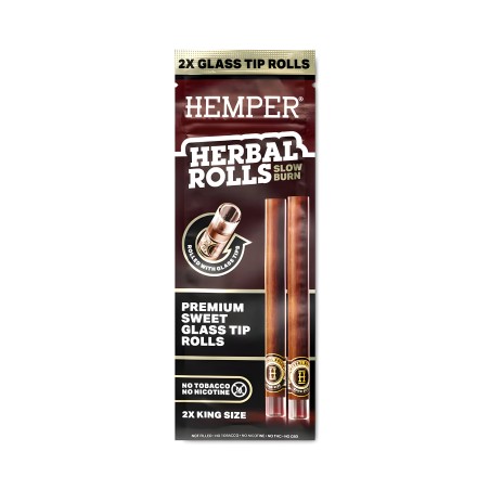 Hemper Herbal Rolls Sweet + Glass Tips King Size Hemper Raucherzubehör