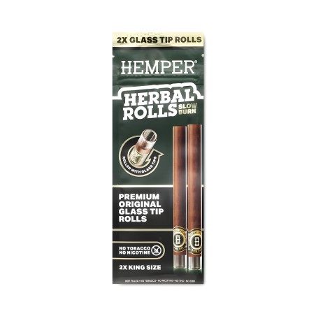 Rotoli di erbe Hemper Naturali + Punte di vetro Dimensione King Hemper Accessori per fumatori