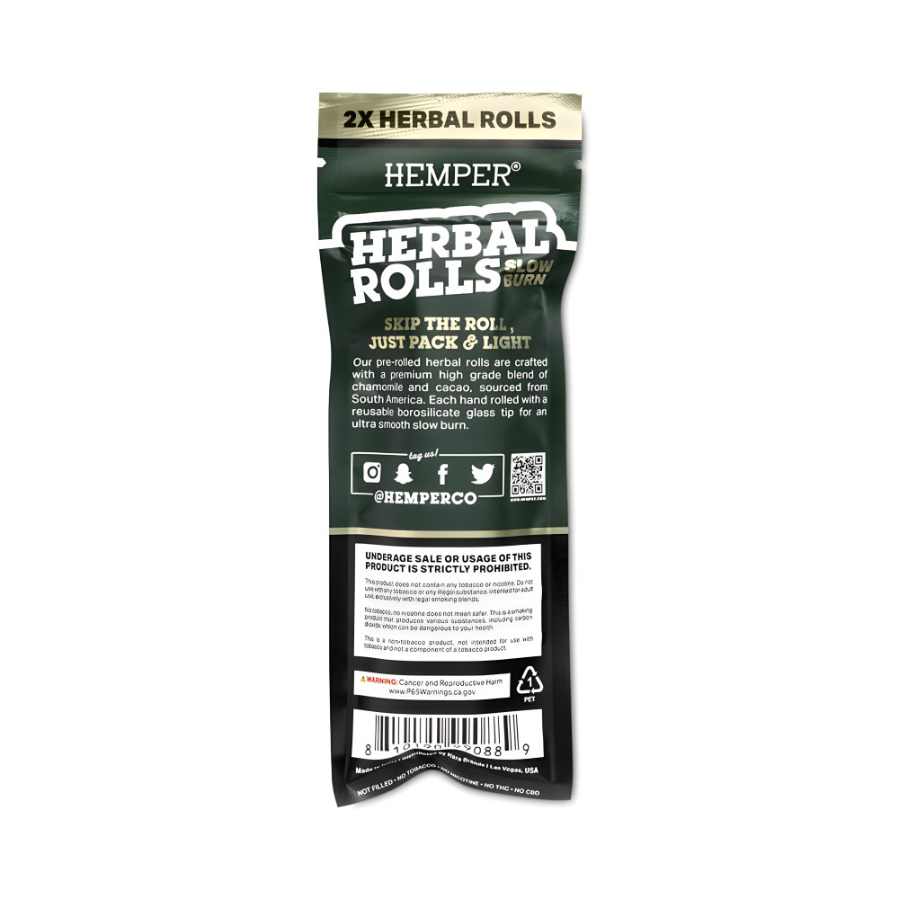 Rotoli di erbe Hemper Naturali + Punte di vetro Dimensione King Hemper Accessori per fumatori