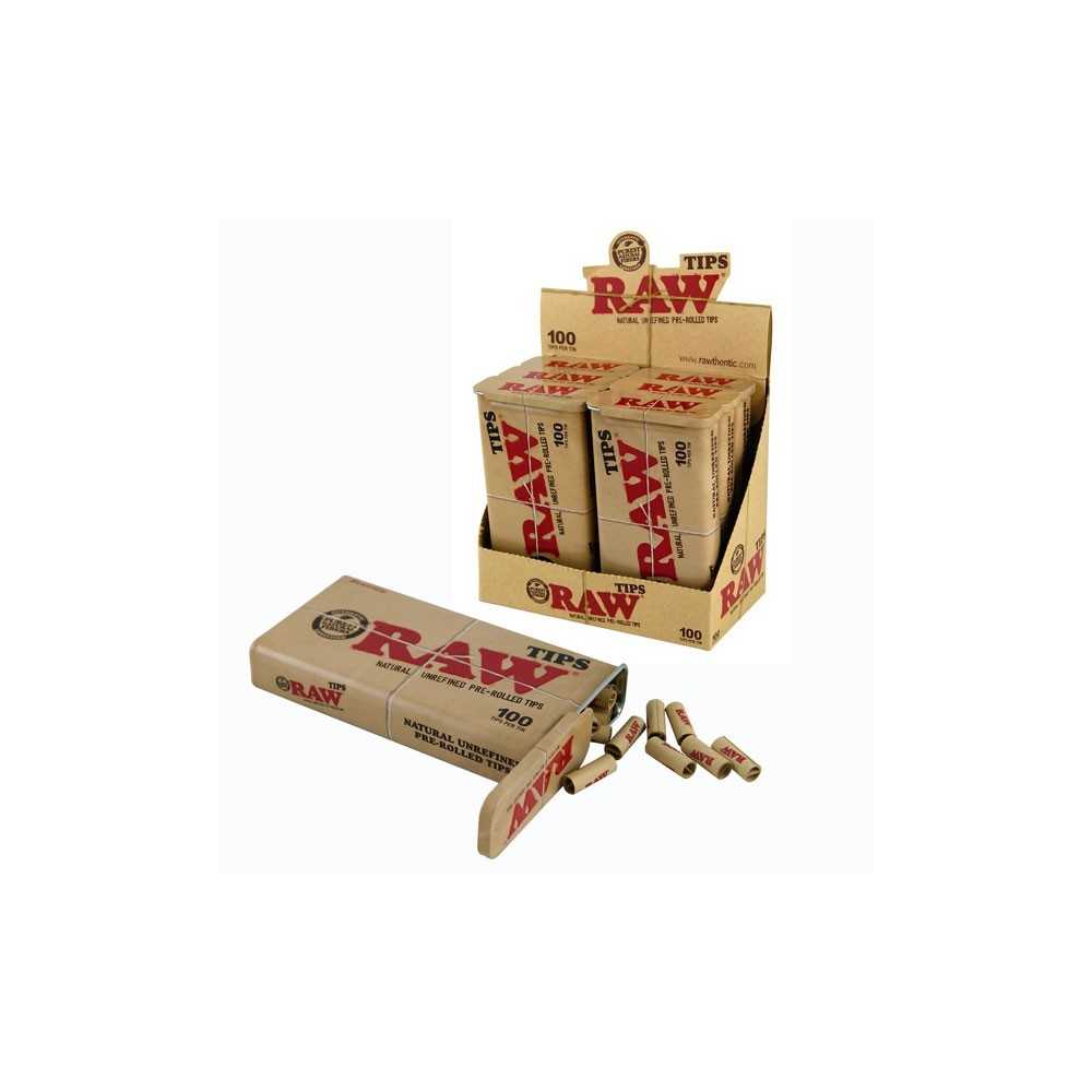 Raw-Box mit 100 vorgerollten Originalfiltern RAW Filter (Aktivkohle, Pappe, Zellulose und andere)