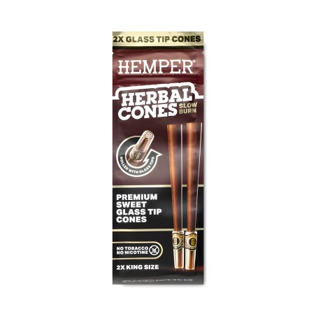 Hemper Herbal Cones Sweet + Glass Tips King Size Hemper Raucherzubehör