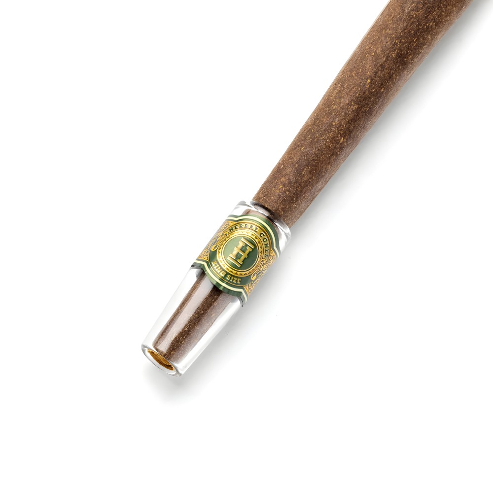 Hemper Herbal Cone Natural + Glass Tips King Size Hemper Raucherzubehör