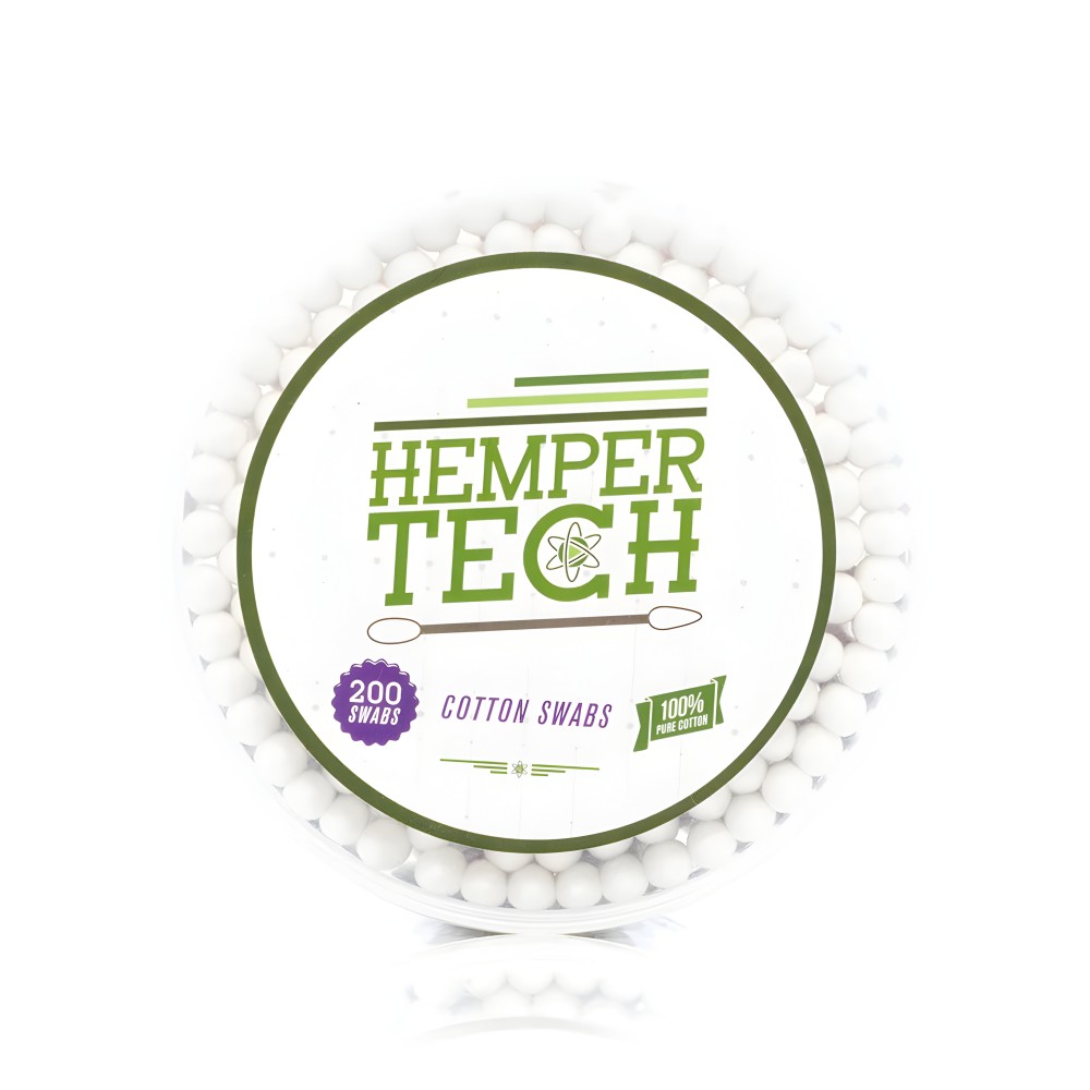 Wattepads Tech Cotton Buds Hemper (200 Stück) Hemper Produkte