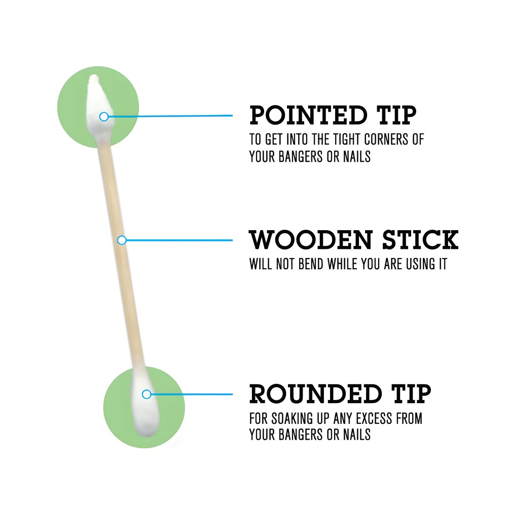 Wattepads Tech Cotton Buds Hemper (200 Stück) Hemper Produkte