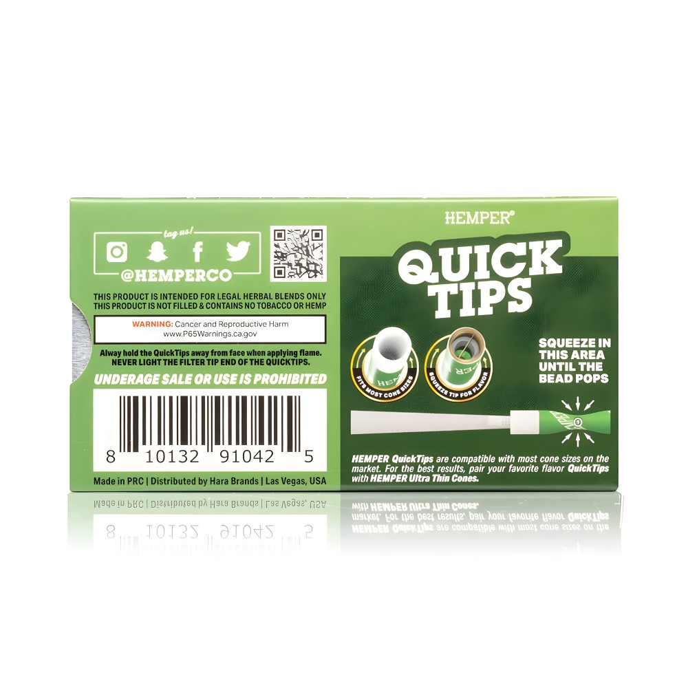 Hemper Quick Tips Mint Hemper Filter (Aktivkohle, Pappe, Zellulose und andere)