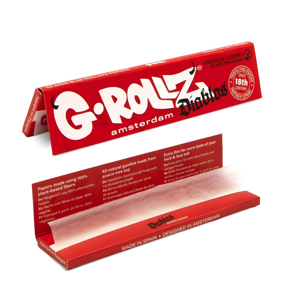 Carton de feuilles à rouler G-Rollz Diablos KSS (2500 feuilles) G-Rollz Produits