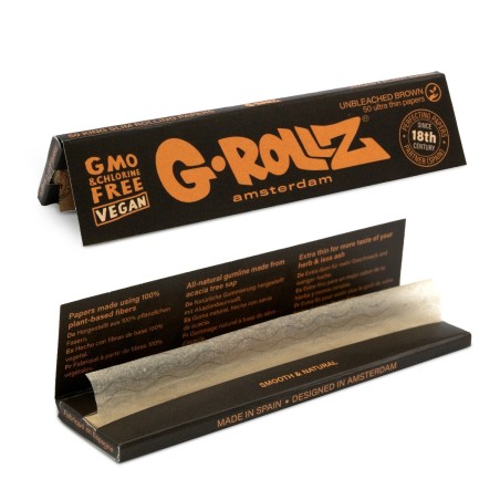 Rolling Papers G-Rollz Unbleached KSS (50 Blätter) G-Rollz Produkte